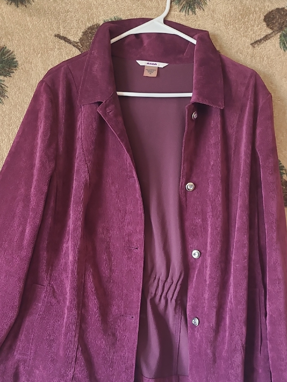 Alia Plum Corduroy Blazer